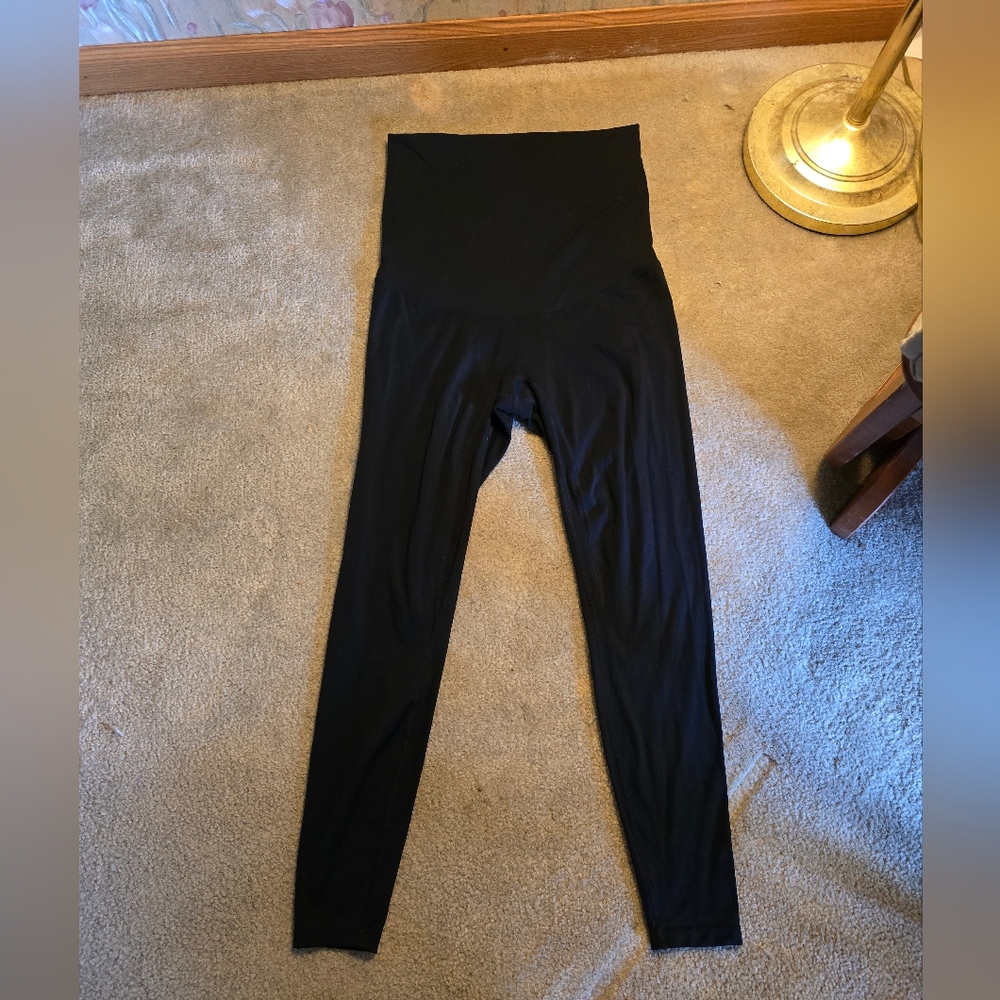 Black High-Waisted Maternity Leggings